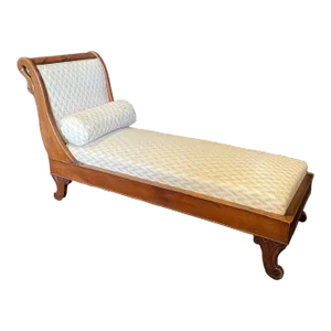 French Antique Swan Neck Recamier Chaise Lounge