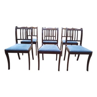 English Chairs with Barrettes, Set of 6 For Sale