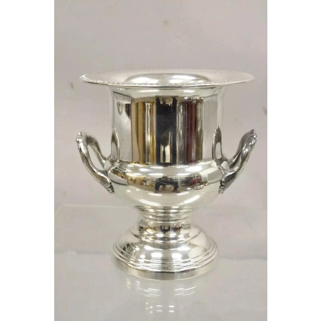 Late 20th Century Vintage Leonard Victorian Silver Plated Trophy Cup Champagne Chiller Ice Bucket For Sale - Image 11 of 11
