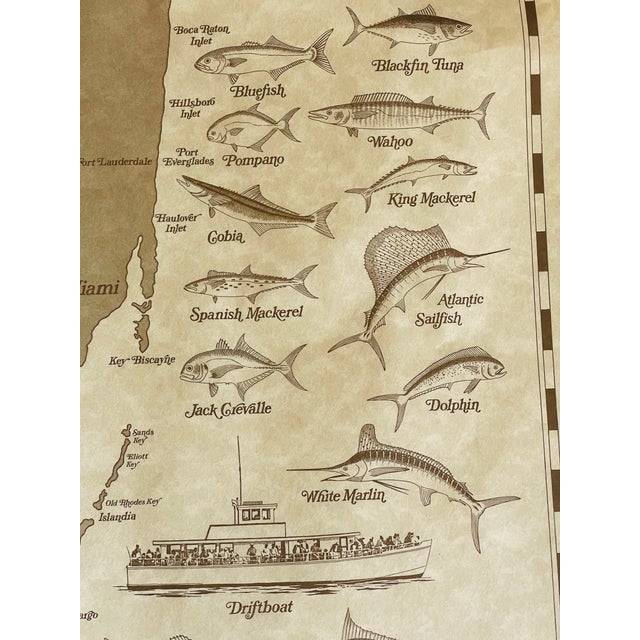 Contemporary Gamefish of South Florida Vintage Poster For Sale - Image 3 of 3