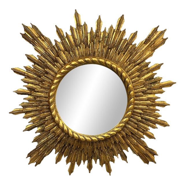 Gilt Starburst Mirror For Sale