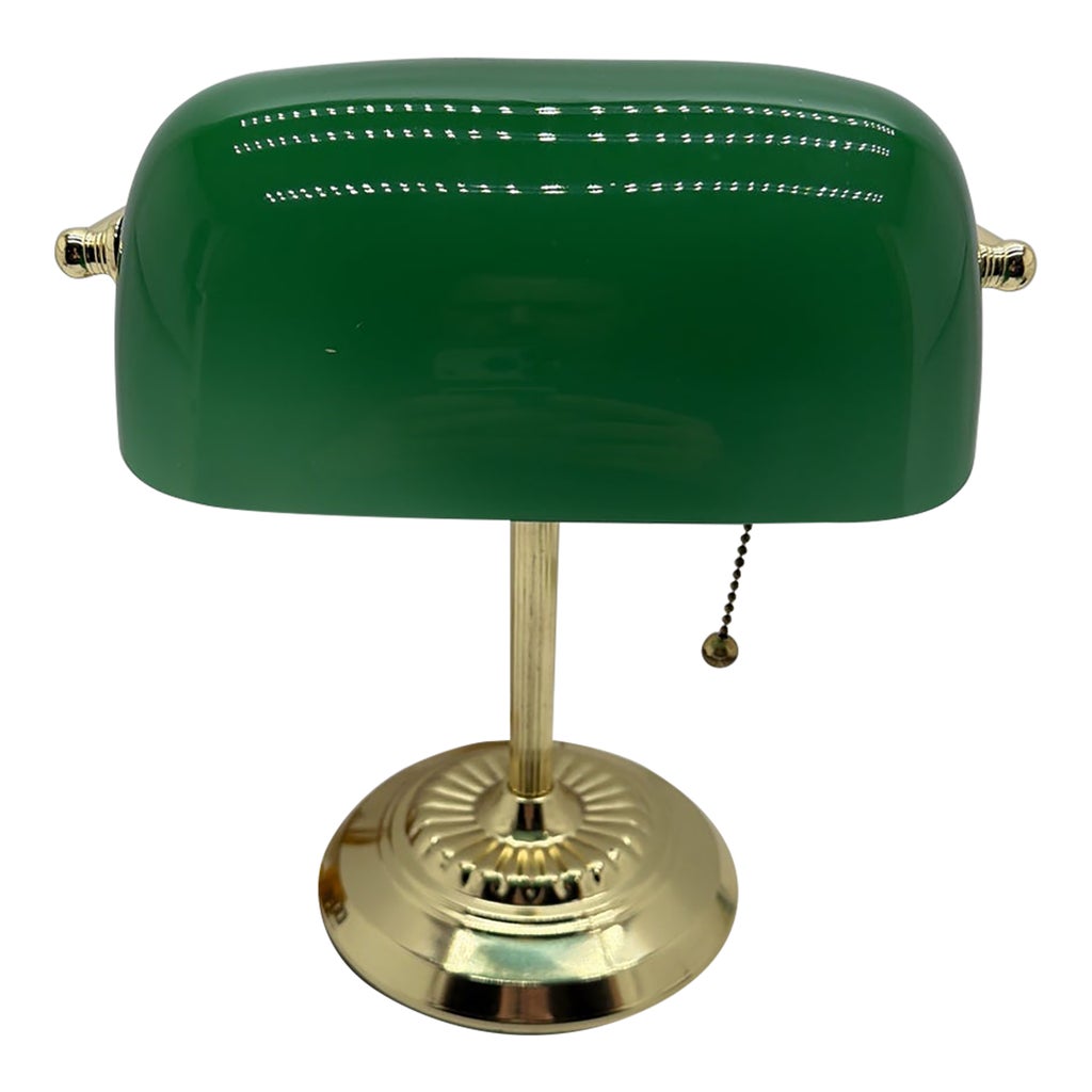 Vintage MCM Green Bankers Desk Lamp