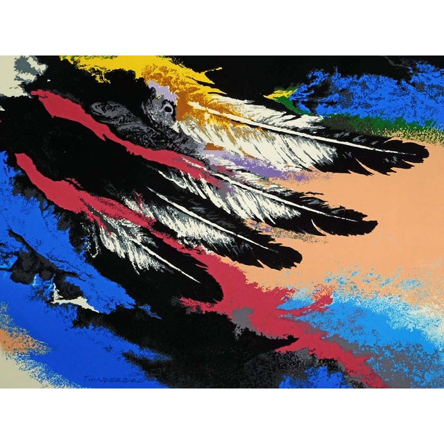 Robert Katona "Thunder Bird" Hand Signed Framed Serigraph Artwork For Sale - Image 10 of 10