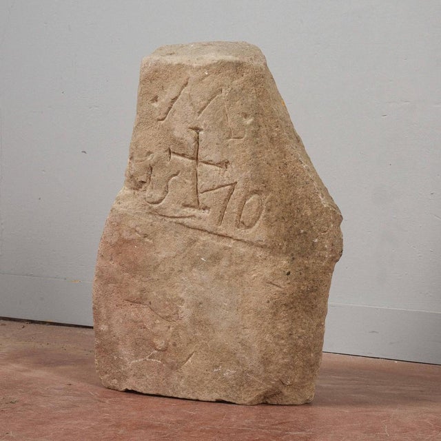 Stone Fragment with Engravings For Sale - Image 3 of 8