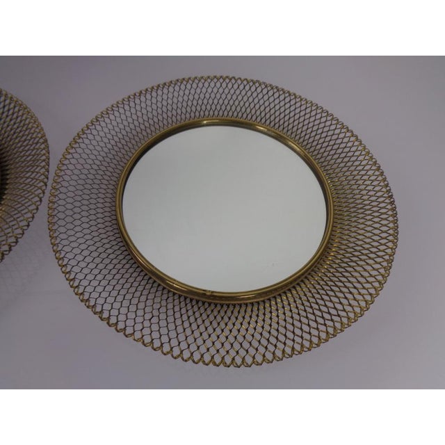 Metal Brass Mirrors, 1960s, Set of 2 For Sale - Image 7 of 15