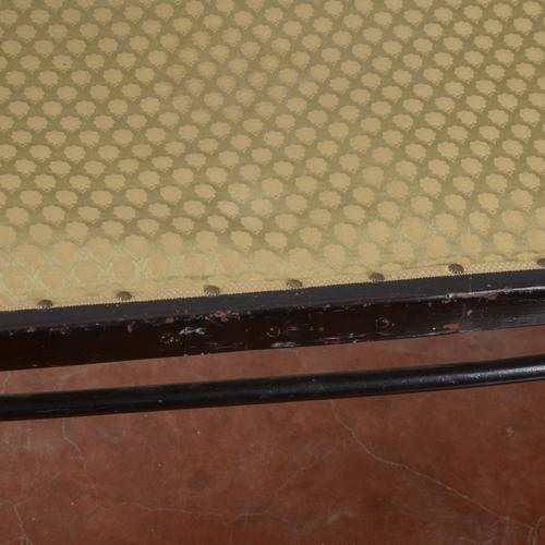 Black Antique Viennese Style Bench with Armrests For Sale - Image 8 of 9