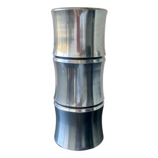 Mid-Century Modern Italian Sculptural Aluminium Vase, 1960s For Sale