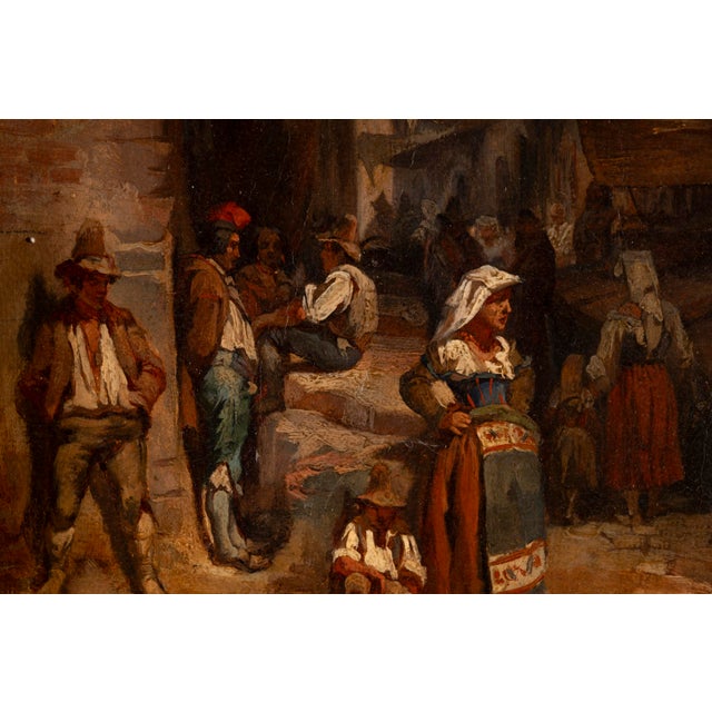 Dimensions without frame: 35,5 x 24,5 x 2 cm. Signed and dated "Bonnet pinxit 1848" in the higher left corner. This richly...