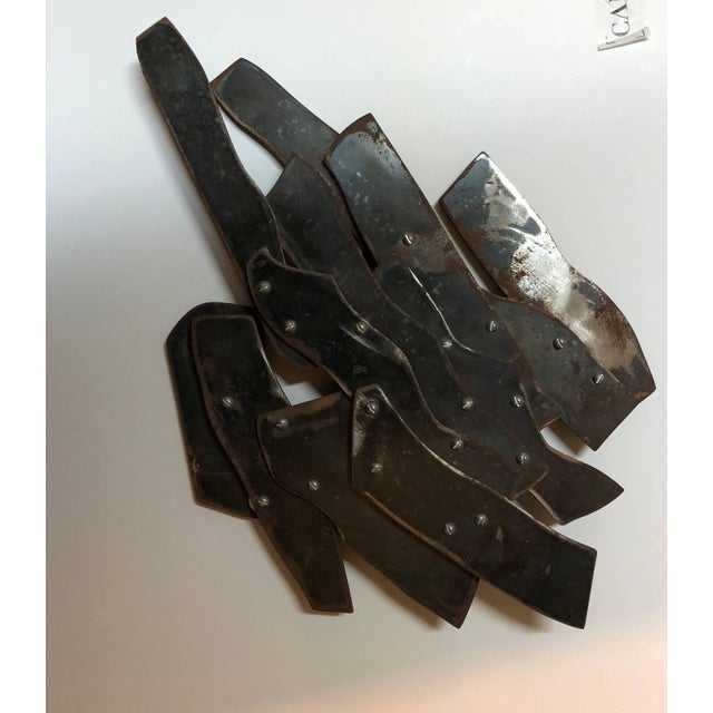 Abstract Expressionism Robert Goodnough, Abstract Expressionist Patinated Metal Assemblage Sculpture Steel, Nuts, Bolts For Sale - Image 3 of 10