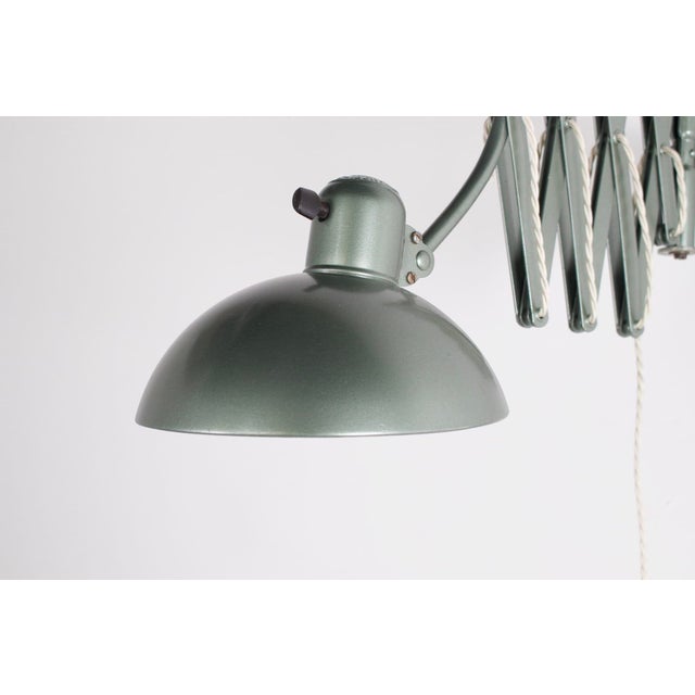 Aqua Scissor Workshop Lamp by Christian Dell for Kaiser Idell, 1940s For Sale - Image 8 of 14