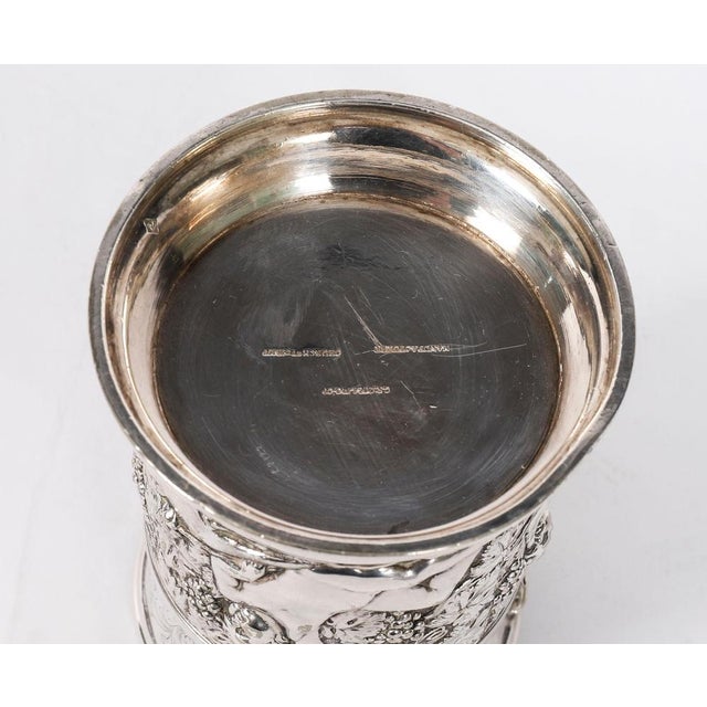 Antique Victorian Silver Plated Embossed and Engraved Mug from G R Collis, 1835 For Sale - Image 18 of 18