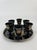 Vintage Japanese Mount Fuji Black Lacquerware Sake Set With Six Stemmed Cups, Tray and Original Box - 8 pcs For Sale In Washington DC - Image 6 of 15