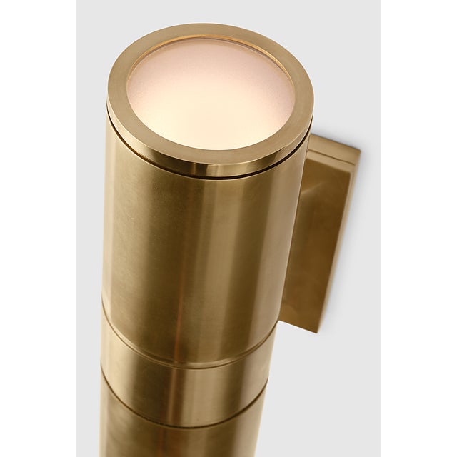 Chapman & Myers for Visual Comfort Signature Provo 14" Canister Light in Antique-Burnished Brass For Sale In Houston - Image 6 of 10