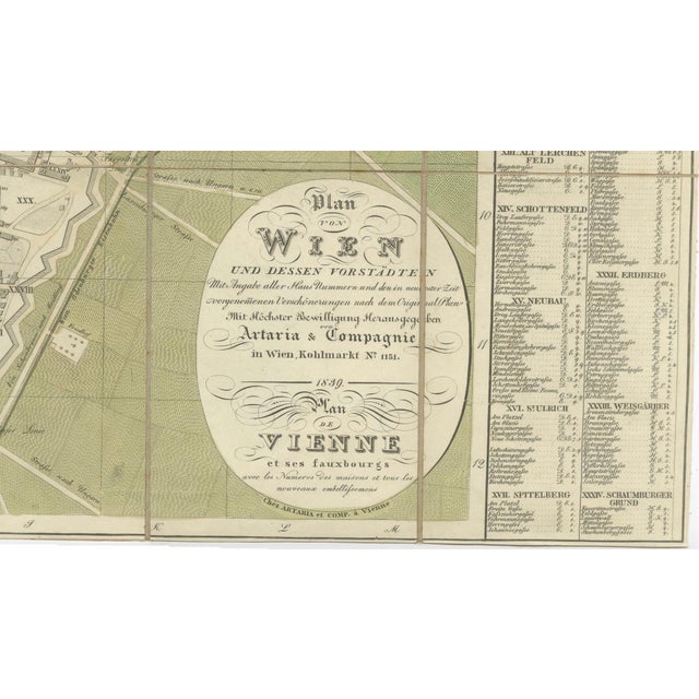 Antique Map of Vienna, 1839 For Sale - Image 4 of 12