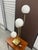 Attributed Goffredo Reggiani Italian Brass & Opaline Glass Four Globe Table Lamp, 1970s For Sale - Image 13 of 18