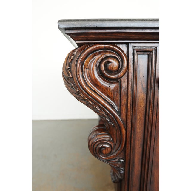 Ambella Home Collection Carved Wood Freestanding Bar For Sale - Image 12 of 18