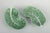 Secla, 2 dishes, Portugal, 1960/70s Two cabbage leaf-shaped dishes in glazed faience, green glaze. Stamped “Secla” to...