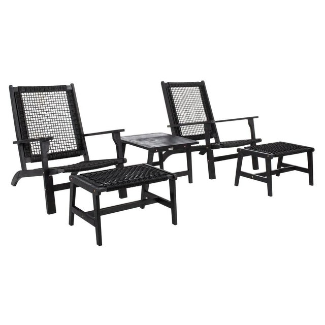 Black Chantelle 5 Piece Living Set - Black For Sale - Image 8 of 9