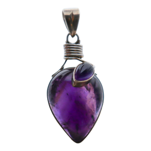 Vintage Amethyst Lightbulbs Set in Sterling Silver