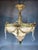 Bronze 1970s French Louis XVI Gold Bronze Chandelier 4Lt For Sale - Image 8 of 14