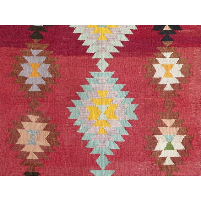 1960s Vintage Turkish Kilim Rug - 45" X 100" For Sale - Image 5 of 12