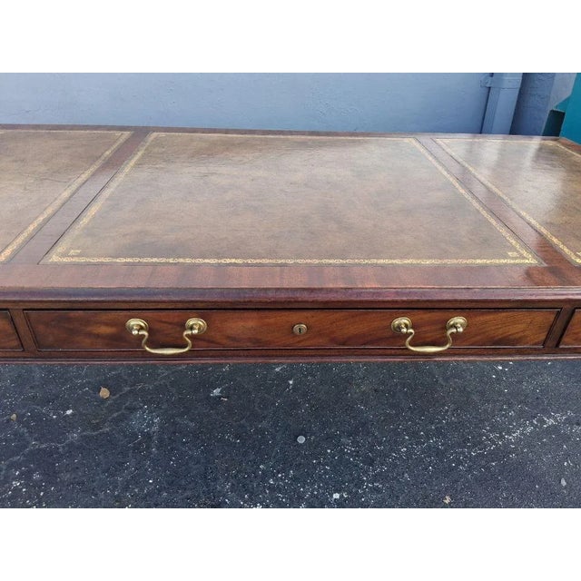 1940's Traditional Style Executive Writing Desk by Baker Furniture Company "Collectors Edition" For Sale - Image 14 of 17