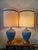 For your consideration, a Gorgeous Pair of Mid-Century Glazed Ceramic Table Lamps with Original Shades. These are a...