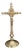 Antique French Vera Cruz Reliquary Crucifix in Brass, 1800s For Sale