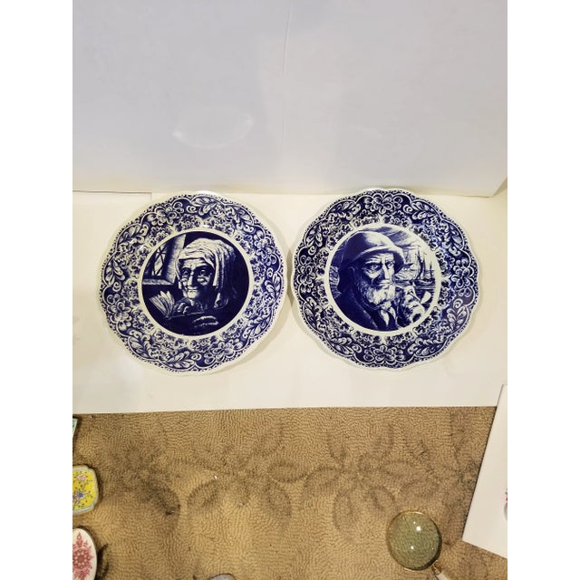 Blue 1980s Delft Chargers - a Pair For Sale - Image 8 of 8