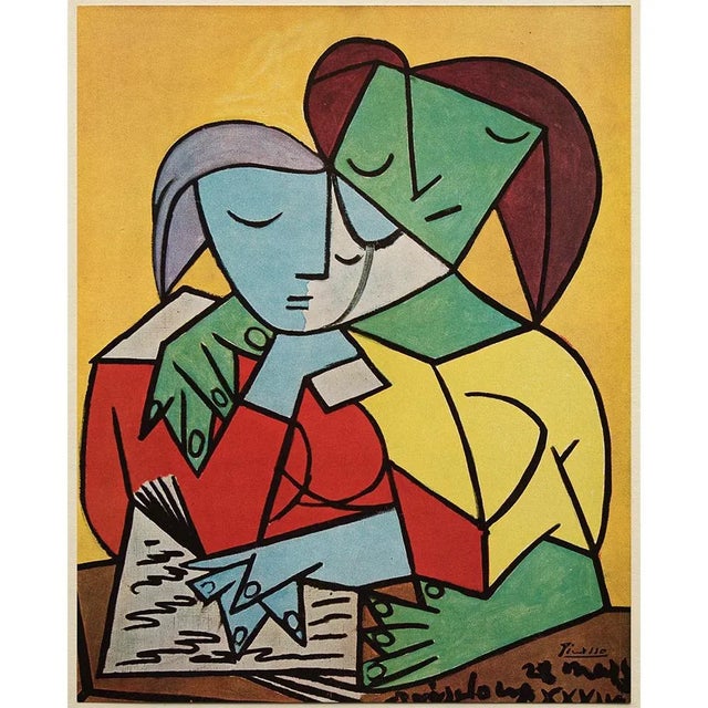 1940s After Pablo Picasso, "Children Reading" First Edition Period Offset Lithograph For Sale In Dallas - Image 6 of 8
