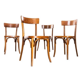 Vintage Bentwood Dining Chairs, 1950s, Set of 4 For Sale