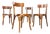 Vintage Bentwood Dining Chairs, 1950s, Set of 4 For Sale