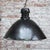 Industrial Vintage Industrial French Black Enamel Pendant Light from Gal, France For Sale - Image 3 of 5