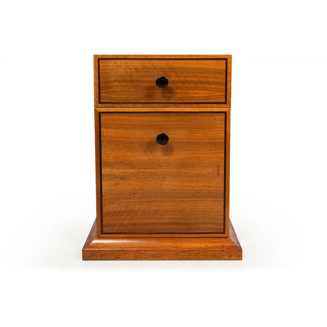 Very Fine English Walnut and Ebony Pedestal Desk by David Linley For Sale - Image 10 of 14