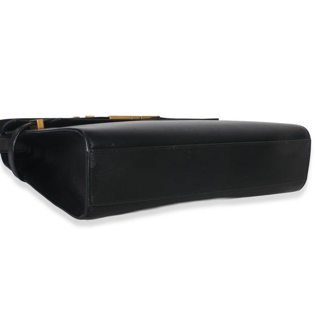 Black Calfskin Medium Manhattan Shoulder Bag For Sale In New York - Image 6 of 9