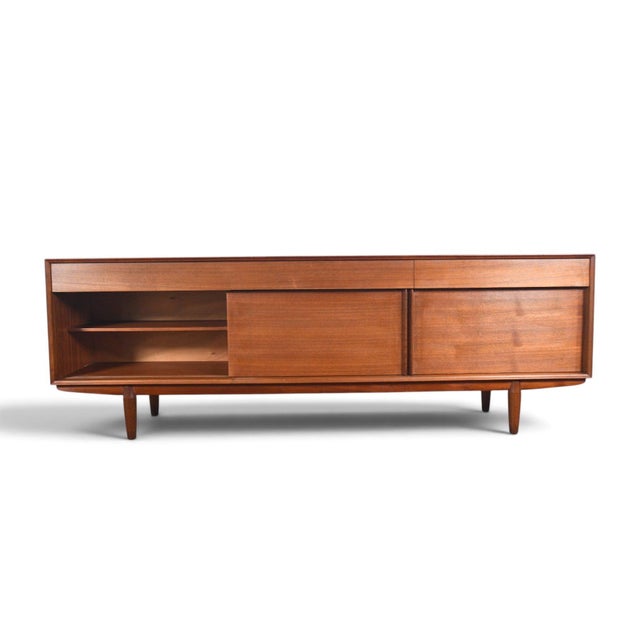 Mid-Century Modern Vintage John Herbert Low Teak Credenza, Attributed For Sale - Image 3 of 9