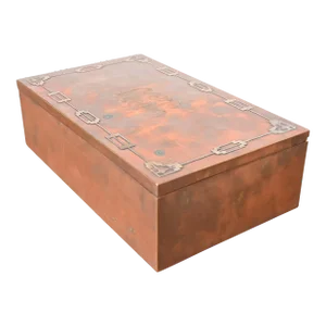 Heintz Arts & Crafts Sterling Silver on Bronze Humidor Cigar Box