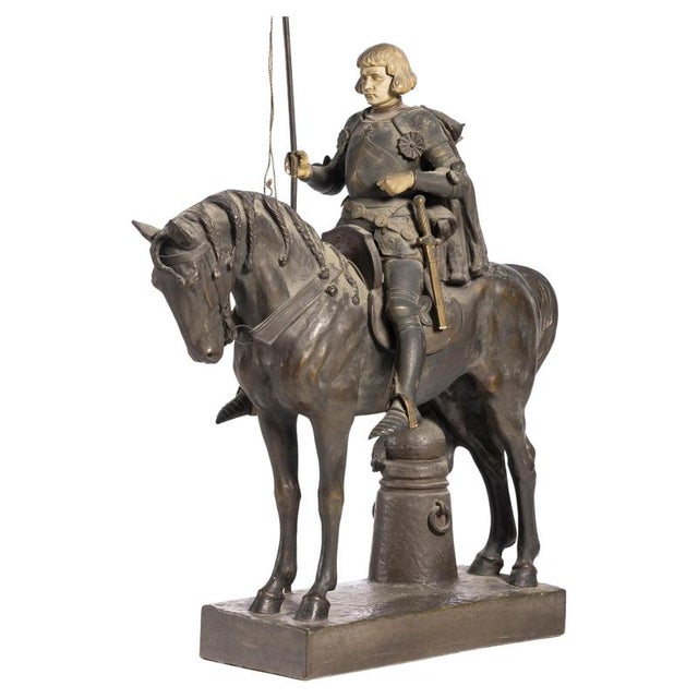 Brown Friedrich Goldscheider, French Knight, Austria, 19th Century, Bronze For Sale - Image 8 of 8