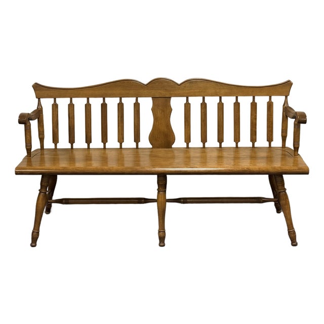 Mid 20th Century Rockport Maple Bench For Sale