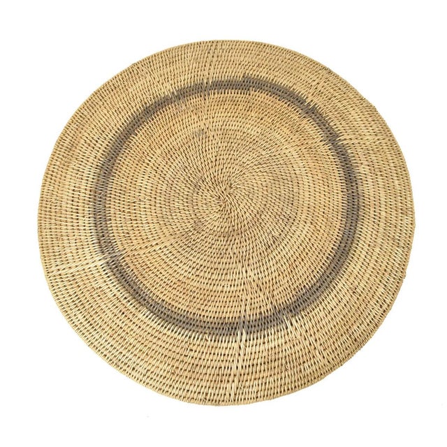 Early 20th Century Early 20th Century Makenge Flat Wedding Basket Zambia 18 Inch For Sale - Image 5 of 6