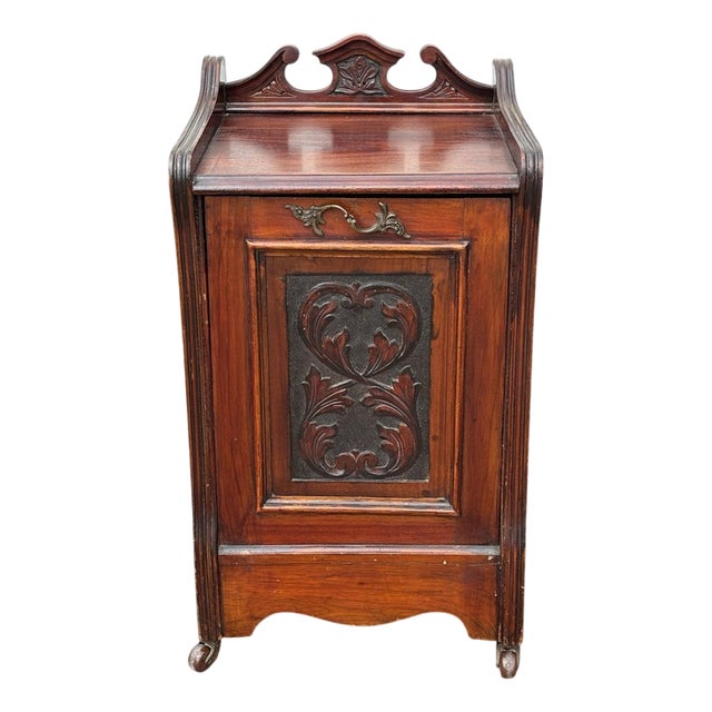 Victorian Mahogany Fireside Coal For Sale