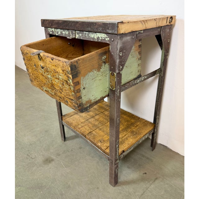 Vintage Industrial Iron Chest of Drawers, 1950s For Sale - Image 17 of 18