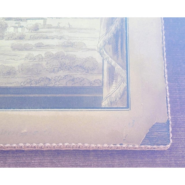 Traditional Views of Rome, 19th Century, Ink on Paper, Framed, Set of 3 For Sale - Image 3 of 18