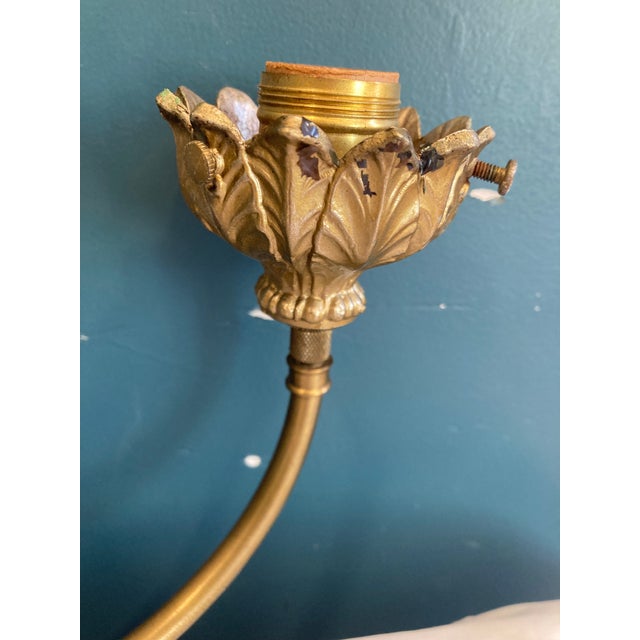 Metal Antique Wakefield Fixtures Brass 3-Arm Chandelier For Sale - Image 7 of 12
