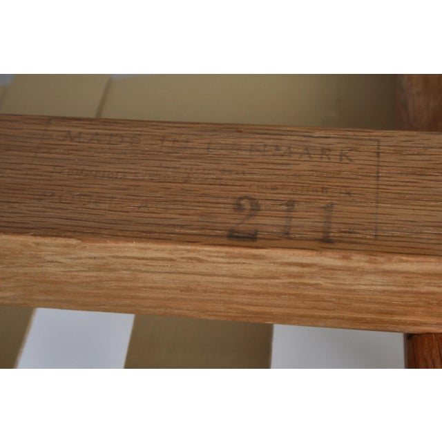 Model 211 2-Seater Sofa in Oak and Ottoman by Børge Mogensen for for Fredericia, 1956, Set of 2 For Sale - Image 17 of 18