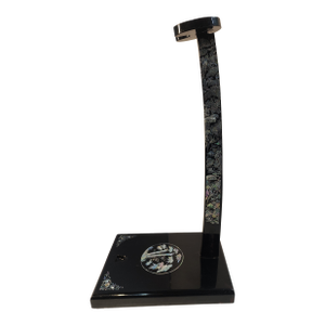 Antique Japanese Sword Stand: Black Lacquer With Abalone Inlay