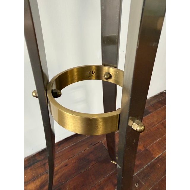 Pair, Jansen Style Italian Ram's Head Pedestal Tables or Stands MCM For Sale - Image 9 of 9