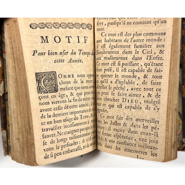 Antiquarian French Leather Prayer Book: Method for Conversing With God, 1774 For Sale - Image 13 of 18