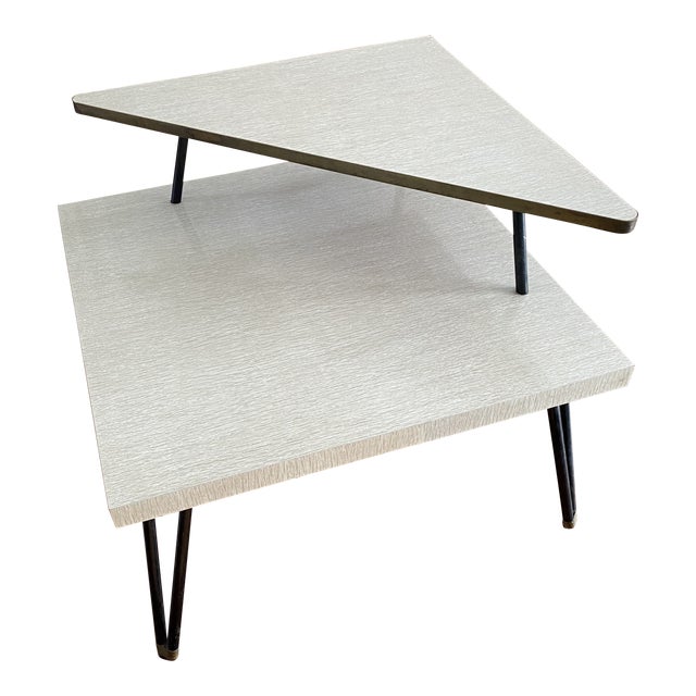 Mid Century Modern Atomic Retro Step Table For Sale