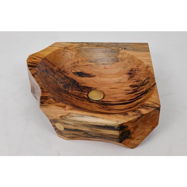 Live Edge Wood Bathroom Sink by Logniture For Sale - Image 6 of 18
